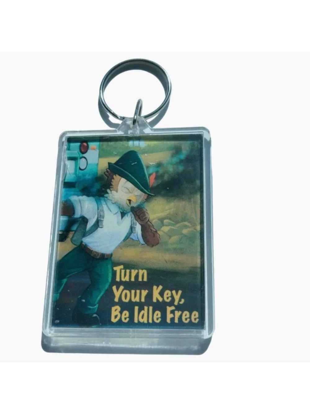 Turn Your Key Be Idle Free Keyring Hootie Owl Environment Awareness